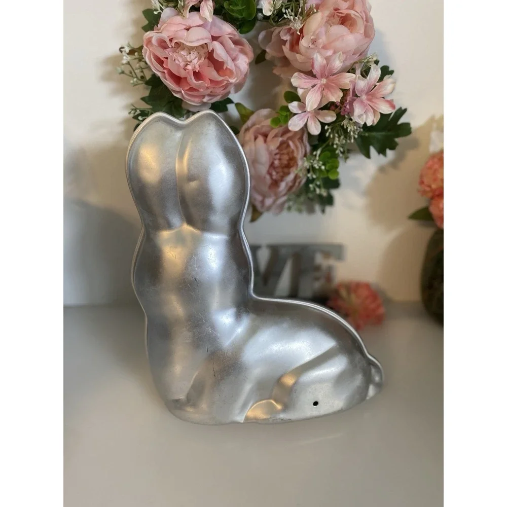 Vintage Wilton 1974‎ Large Double Sided 2 Piece 3D Rabbit Easter Bunny Cake Pan